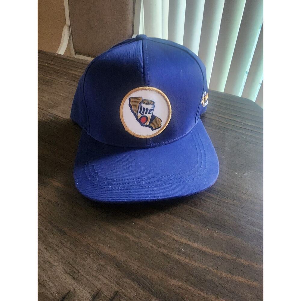 Miller Light Adjustable Snapback Hat Navy It's Miller Time California